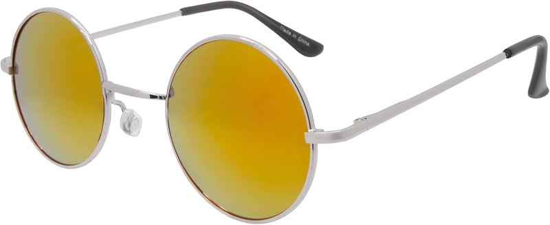 OWL Round Sunglasses Metal Frame Hippie Sunglasses UV400 Polycarbonate Circle Lens John Lennon Sunglasses for Men Women - Image 2